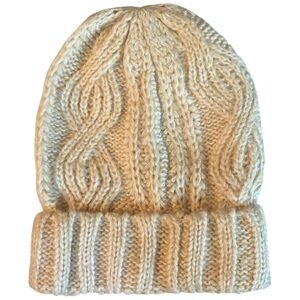 Free People Chunky Cream Acrylic Beanie
